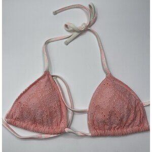 Hop Lun Bikini Top Size Small‎ S Floral Eyelet